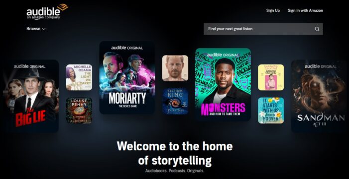 Audible Home Page
